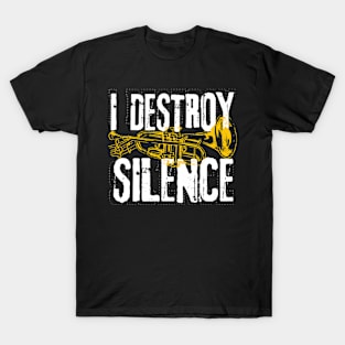 Trumpet Player Marching Band Silence Destroyer T-Shirt